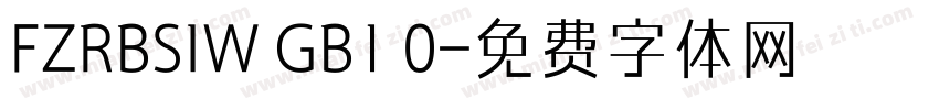 FZRBSIW GB1 0字体转换